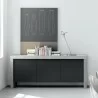 TemaHome Kobe 3 Door Sideboard in Concrete Look & Pure Black - Lifestyle - TemaHome Kobe 3 Door Sideboard in Concrete Look & Pure Black - Lifestyle