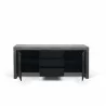 TemaHome Kobe 2 Doors & 3 Drawers Sideboard in Concrete Look & Pure Black - Back - TemaHome Kobe 2 Doors & 3 Drawers Sideboard in Concrete Look & Pure Black - Back
