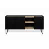 TemaHome Nina Sideboard in Light Oak & Pure Black - Front