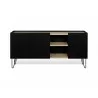 TemaHome Nina Sideboard in Light Oak & Pure Black - Front - TemaHome Nina Sideboard in Light Oak & Pure Black - Front