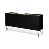 TemaHome Nina Sideboard in Light Oak & Pure Black - Back Angle