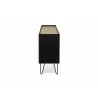 TemaHome Nina Sideboard in Light Oak & Pure Black - Side - TemaHome Nina Sideboard in Light Oak & Pure Black - Side