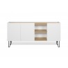 TemaHome Nina Sideboard in Light Oak & Pure White - Front