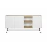 TemaHome Nina Sideboard in Light Oak & Pure White - Front - TemaHome Nina Sideboard in Light Oak & Pure White - Front
