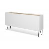 TemaHome Nina Sideboard in Light Oak & Pure White - Back Angled