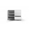 TemaHome Join 120H2 Wood Top With Sub-Base in Pure White - Opened Cabinet