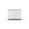 TemaHome Join 120H2 Wood Top With Sub-Base in Walnut And Pure White - Front