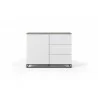 TemaHome Join 120H2 Wood Top With Sub-Base in Walnut And Pure White - Front - TemaHome Join 120H2 Wood Top With Sub-Base in Walnut And Pure White - Front