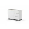 TemaHome Join 120H2 Wood Top With Sub-Base in Walnut And Pure White - Angled - TemaHome Join 120H2 Wood Top With Sub-Base in Walnut And Pure White - Angled