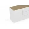 TemaHome Join 120H2 Wood Top With Sub-Base in Oak And Pure White - Top Angled - TemaHome Join 120H2 Wood Top With Sub-Base in Oak And Pure White - Top Angled