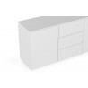 TemaHome Join 180H1 Wood Top With Sub-Base in Pure White - Top Edge Close-up