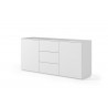 TemaHome Join 180H1 Wood Top With Sub-Base in Pure White - Angled View