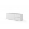 TemaHome Join 160L2 Wood Top With Sub-Base in Pure White - Angled