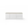 TemaHome Join 160L2 Wood Top With Sub-Base in Oak & Pure White - Front - TemaHome Join 160L2 Wood Top With Sub-Base in Oak & Pure White - Front