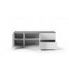 TemaHome Join 160L2 Wood Top With Sub-Base in Walnut & Pure White - Opened Cabinet