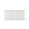 TemaHome Join 180H2 With Base in Oak & Pure White - Front