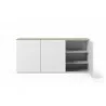 TemaHome Join 180H2 With Base in Oak & Pure White - Cabinet Opened - TemaHome Join 180H2 With Base in Oak & Pure White - Cabinet Opened