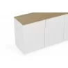 TemaHome Join 180H2 With Base in Oak & Pure White - Top Angled View - TemaHome Join 180H2 With Base in Oak & Pure White - Top Angled View