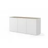 TemaHome Join 180H2 With Base in Oak & Pure White - Angled - TemaHome Join 180H2 With Base in Oak & Pure White - Angled