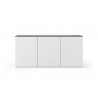 TemaHome Join 180H2 With Base  in Walnut & Pure White - Front