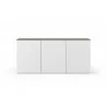 TemaHome Join 180H2 With Base  in Walnut & Pure White - Front - TemaHome Join 180H2 With Base  in Walnut & Pure White - Front