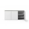 TemaHome Join 180H2 With Base  in Walnut & Pure White - Opened Cabinet - TemaHome Join 180H2 With Base  in Walnut & Pure White - Opened Cabinet