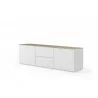 TemaHome Join 180L1 With Base  in Oak & Pure White - Angled - TemaHome Join 180L1 With Base  in Oak & Pure White - Angled