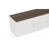 TemaHome Join 180L1 With Base in Walnut & Pure White - Top Angled View