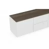 TemaHome Join 180L1 With Base in Walnut & Pure White - Top Angled View - TemaHome Join 180L1 With Base in Walnut & Pure White - Top Angled View
