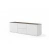 TemaHome Join 180L1 With Base in Walnut & Pure White - Angled - TemaHome Join 180L1 With Base in Walnut & Pure White - Angled