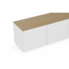 TemaHome Join 180L2 With Base in Oak & Pure White - Top Angled View