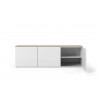 TemaHome Join 180L2 With Base  in Oak & Pure White - Opened Cabinet