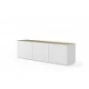 TemaHome Join 180L2 With Base  in Oak & Pure White - Angled View - TemaHome Join 180L2 With Base  in Oak & Pure White - Angled View