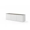 TemaHome Join 180L2 With Base in Walnut & Pure White - Angled - TemaHome Join 180L2 With Base in Walnut & Pure White - Angled