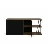 TemaHome Albi Sideboard in Walnut & Black - Cabinet Opened - TemaHome Albi Sideboard in Walnut & Black - Cabinet Opened