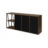 TemaHome Albi Sideboard in Walnut & Black - Back Angled