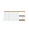 TemaHome Albi Sideboard in Light Oak & White - Front