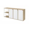 TemaHome Albi Sideboard in Light Oak & White - Angled View
