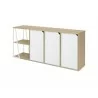 TemaHome Albi Sideboard in Light Oak & White - Angled View - TemaHome Albi Sideboard in Light Oak & White - Angled View