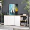 TemaHome Albi Sideboard in Light Oak & White - Lifestyle