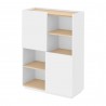 TemaHome Nina Cupboard in Light Oak & Pure White - Angled