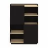 TemaHome Nina Cupboard in Light Oak & Pure Black - Front - TemaHome Nina Cupboard in Light Oak & Pure Black - Front