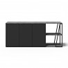 TemaHome Albi Sideboard in Concrete Look & Black - Front