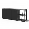 TemaHome Albi Sideboard in Concrete Look & Black - Angled