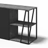 TemaHome Albi Sideboard in Concrete Look & Black - Shelf Angle - TemaHome Albi Sideboard in Concrete Look & Black - Shelf Angle