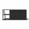 TemaHome Albi Sideboard in Concrete Look & Black - Front view