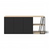 TemaHome Albi Sideboard in Light Oak & Black - Front