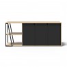 TemaHome Albi Sideboard in Light Oak & Black - Back Angled