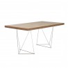 TemaHome Multi 63'' Table Top With Trestles in Walnut & Chrome - Angled
