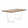 TemaHome Multi 63'' Table Top With Trestles in Walnut & Chrome - Angled